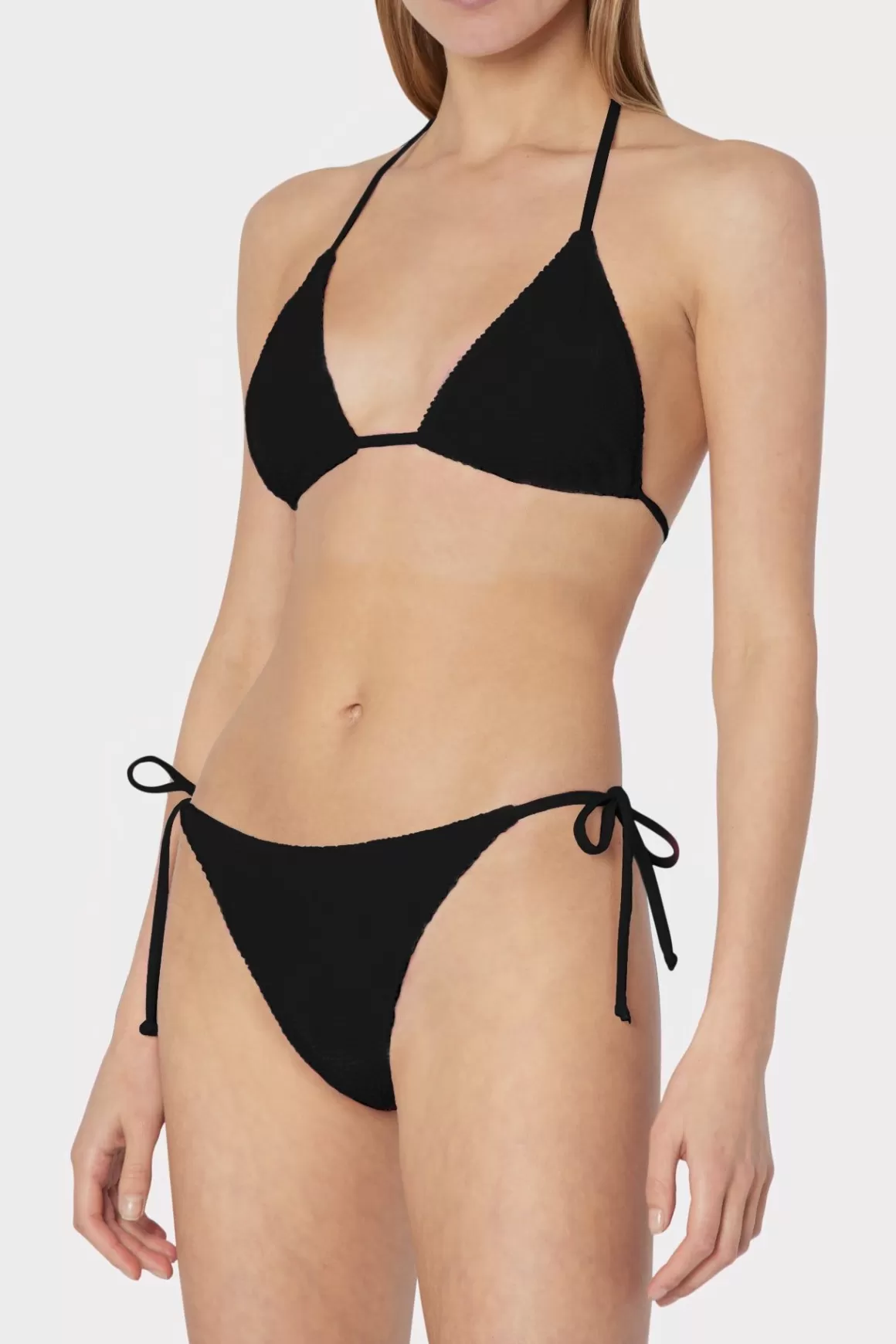 MILLY Jumpsuits & Rompers-Textured Bikini Bottom Black