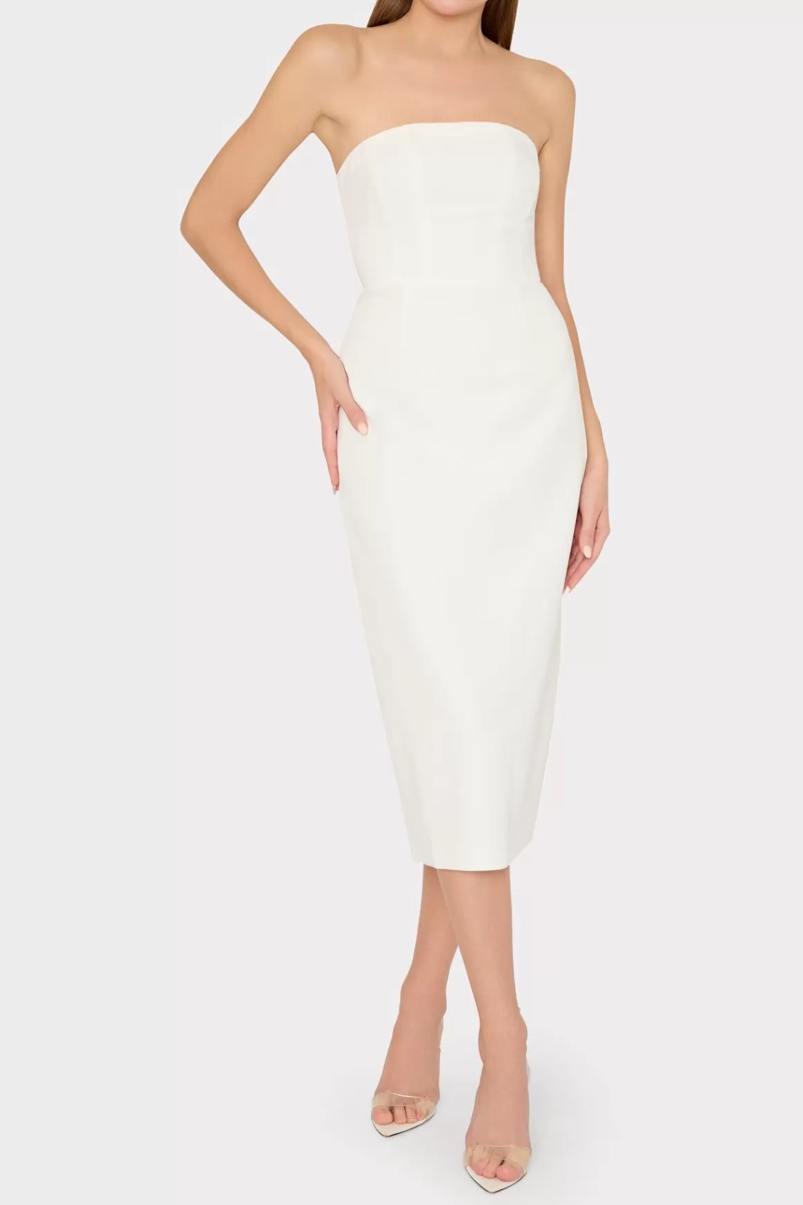 MILLY White Dresses-Traci Cady Dress Ecru