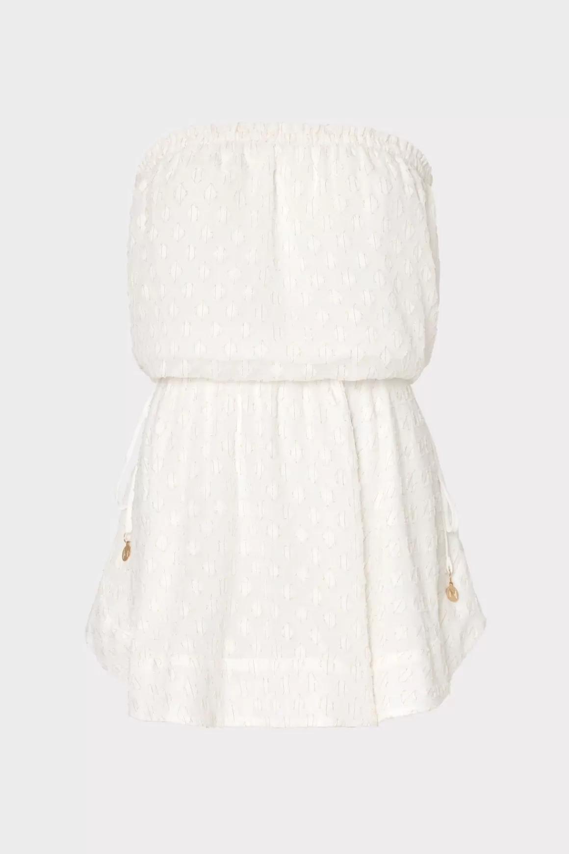 MILLY Cover-Ups-Verena Diamond Jacquard Dress White