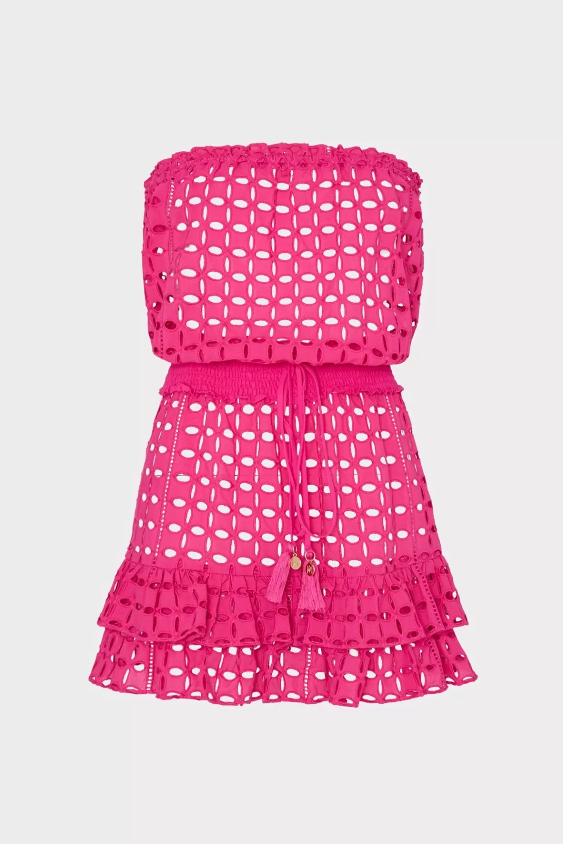 MILLY Cover-Ups-Verity Cotton Eyelet Dress Pink