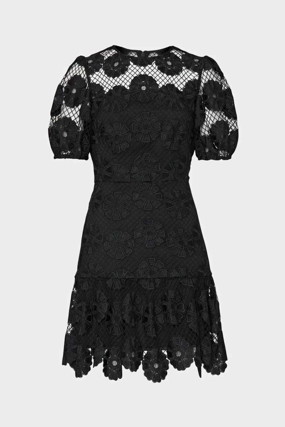 MILLY Little Black Dresses-Yasmin Daisy Lace Dress Black