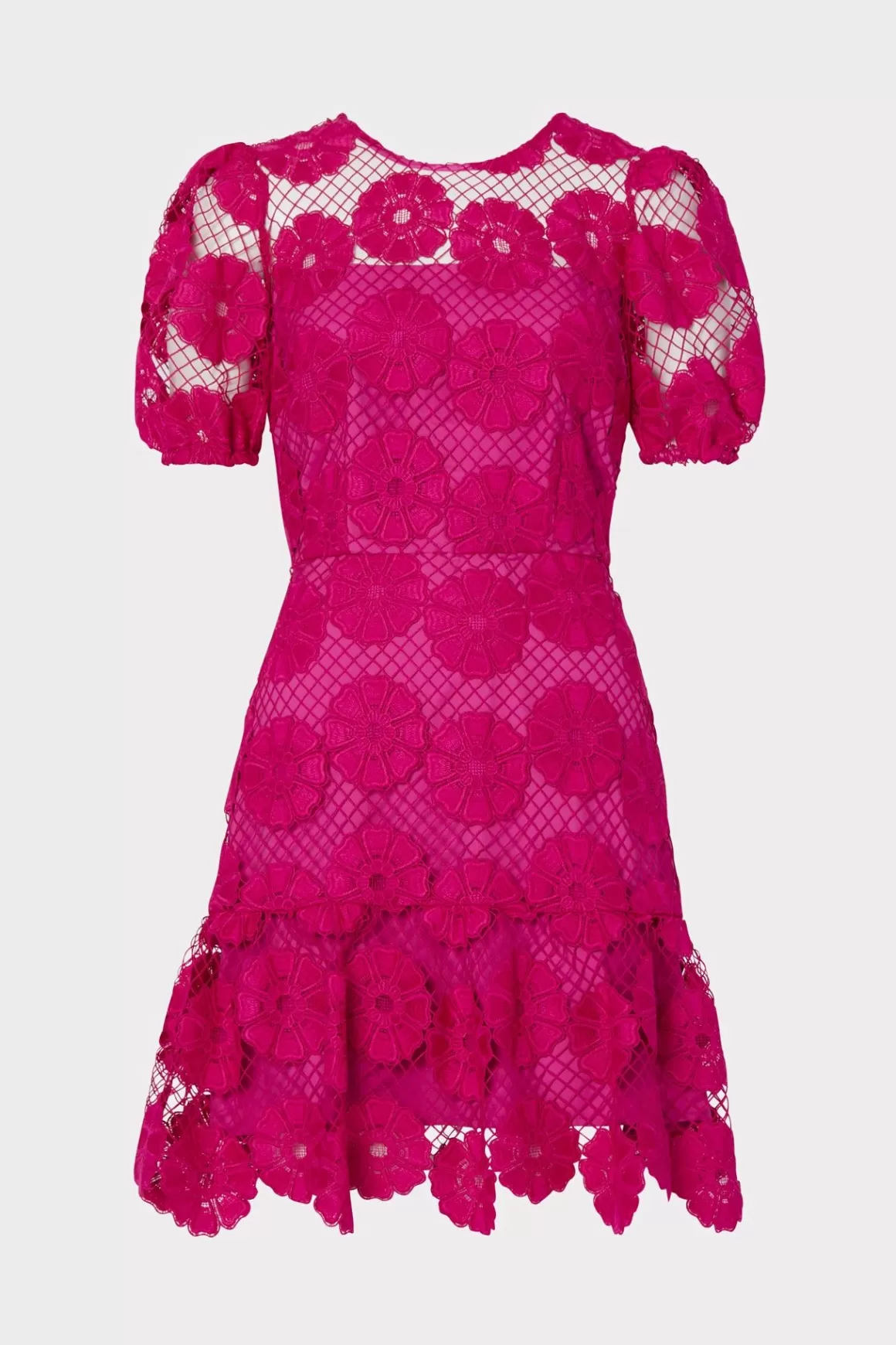 MILLY Pink Dresses-Yasmin Daisy Lace Dress Milly Pink